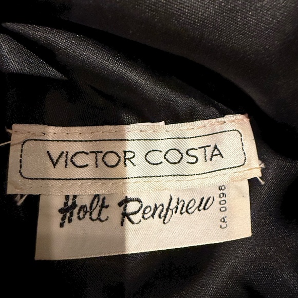 Victor Costa wool dress with fox fur trim - Picture 8 of 10